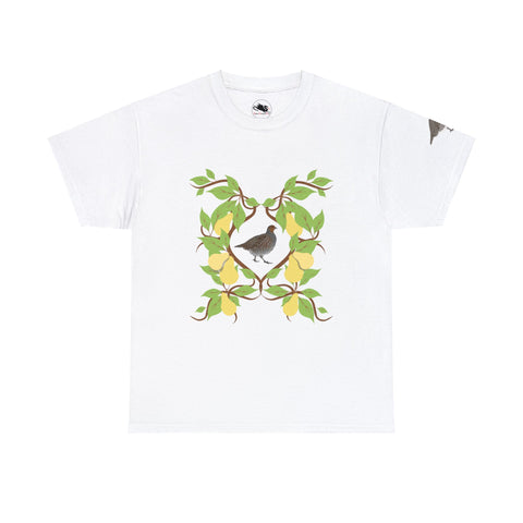 Partridge in a Pear Tree Unisex Heavy Cotton Tee