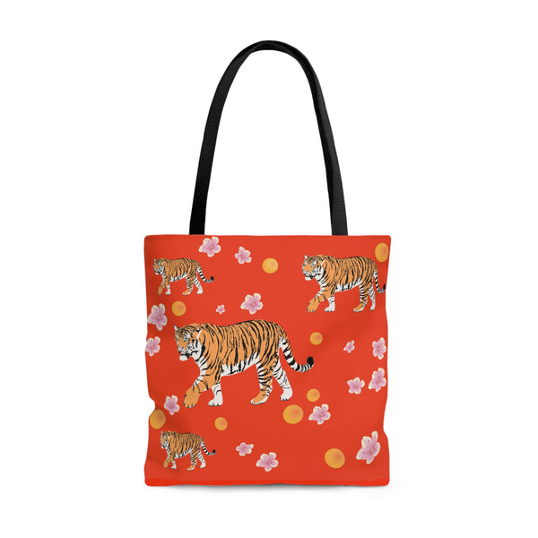 Bengal Tiger Red Tote Bag