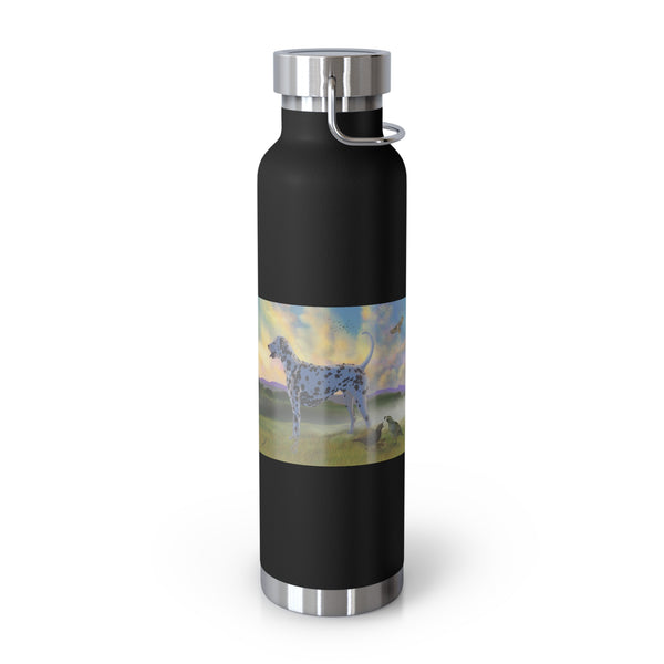 Dalmatian and Birds Copper Vacuum Insulated Bottle, 22oz