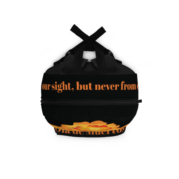 Marigold, Dia de Muertos, "Gone From Sight, But Not Our Hearts" Backpack