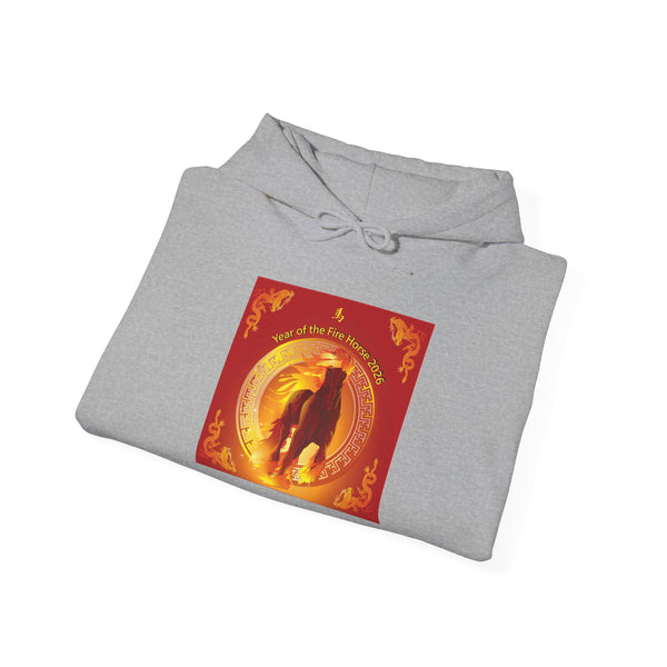 Lunar New Year of the Fire Horse Graphic Hooded Sweatshirt