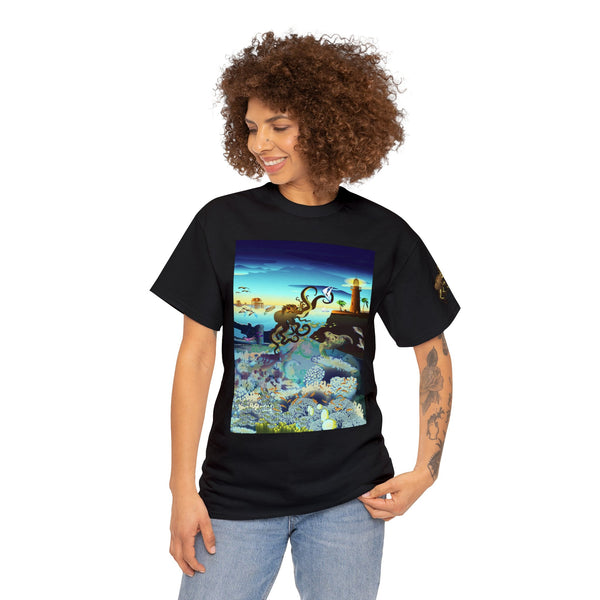 Above and Below Unisex Heavy Cotton Tee