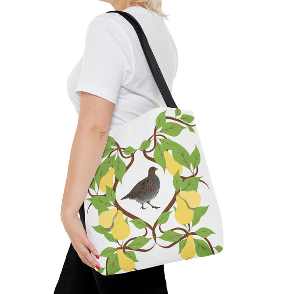 Partridge in a Pear Tree AOP Tote Bag