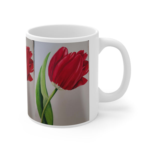 Red Tulip Ceramic Mug 11oz