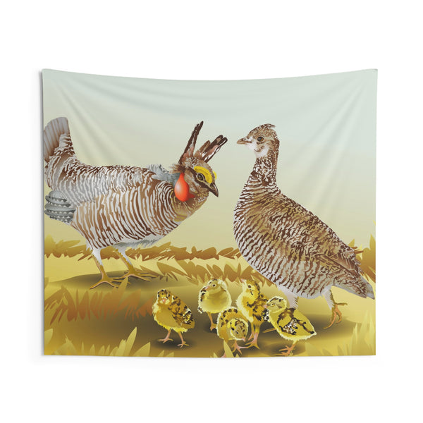 Prairie Chicken Indoor Wall Tapestries