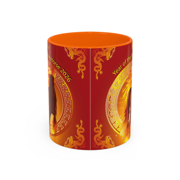 Year of the Fire Horse Coffee Mug – 2026 Chinese Zodiac Accent Mug