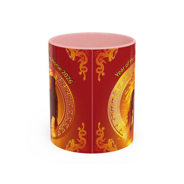 Year of the Fire Horse Coffee Mug – 2026 Chinese Zodiac Accent Mug