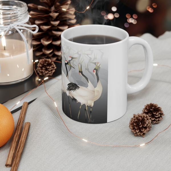 Lucky Cranes Ceramic Mug 11oz