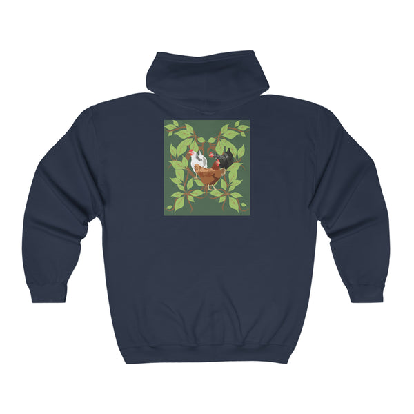 Three French Hens Unisex Heavy Blend™ Full Zip Hooded Sweatshirt
