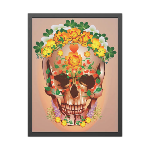 Dia de Muertos with Marigolds Framed Paper Posters