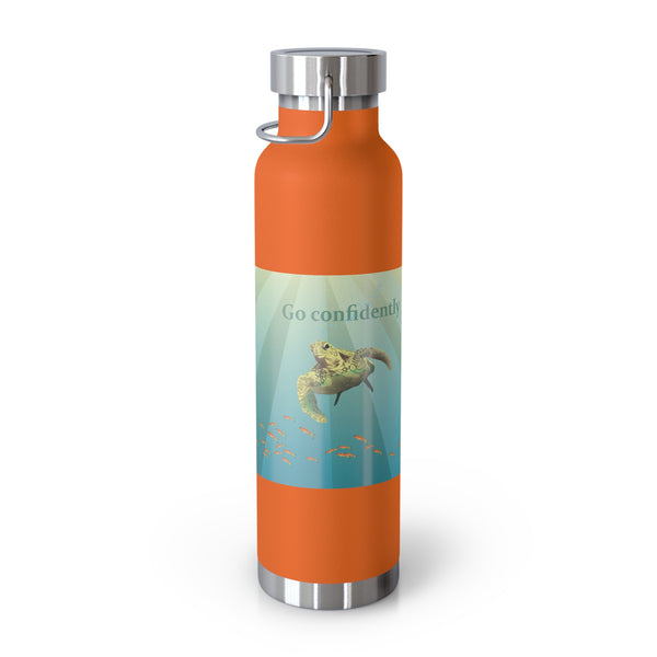 Go Confidently Copper Vacuum Insulated Bottle, 22oz