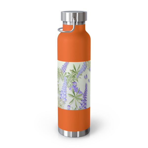 Lupins Copper Vacuum Insulated Bottle, 22oz