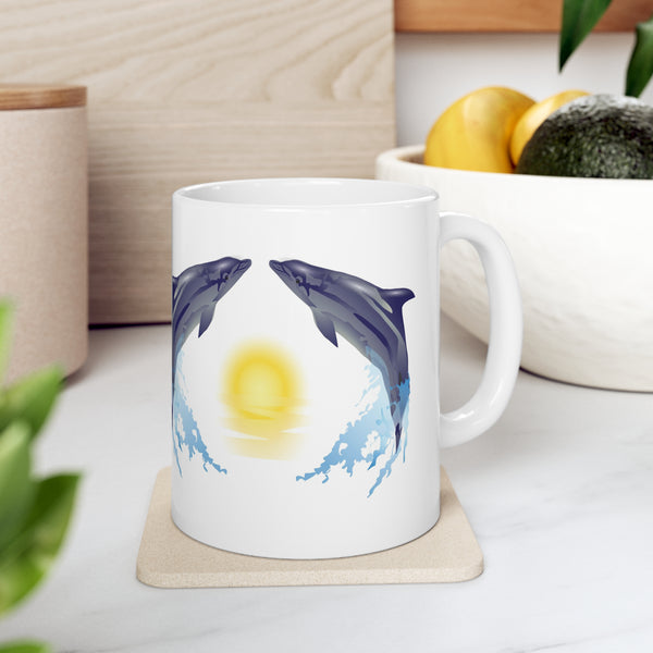 Dolphin Love Ceramic Mug 11oz