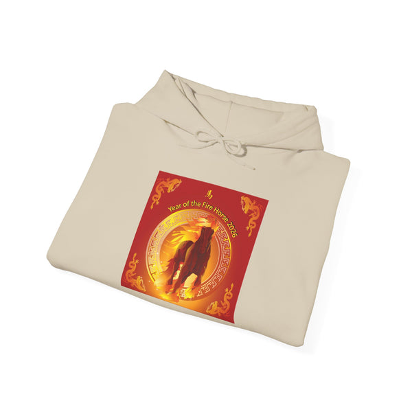 Lunar New Year of the Fire Horse Graphic Hooded Sweatshirt