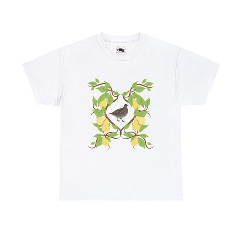 Partridge in a Pear Tree Unisex Heavy Cotton Tee