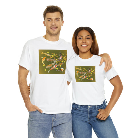 Gingko and Koi Unisex Heavy Cotton Tee