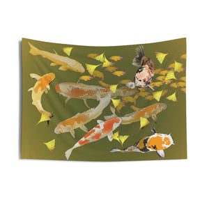 Koi Pond Indoor Wall Tapestries