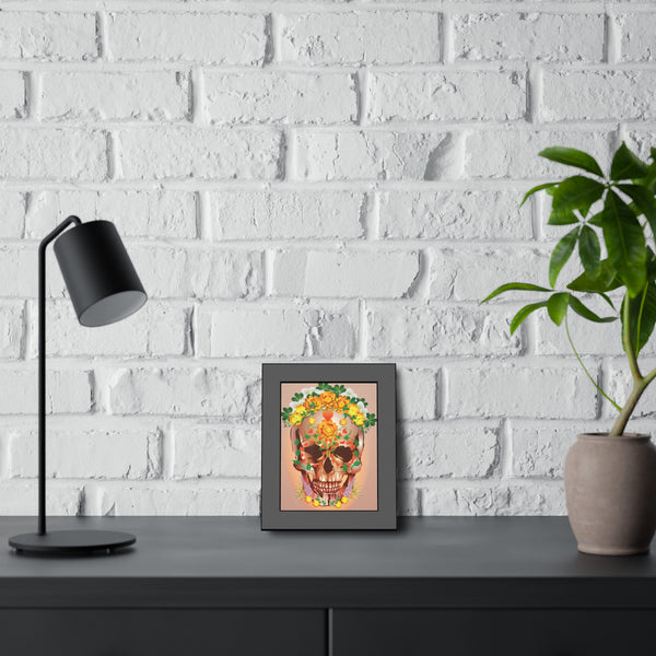 Dia de Muertos with Marigolds Framed Paper Posters