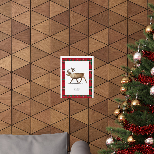 Noel Reindeer Premium Matte vertical posters