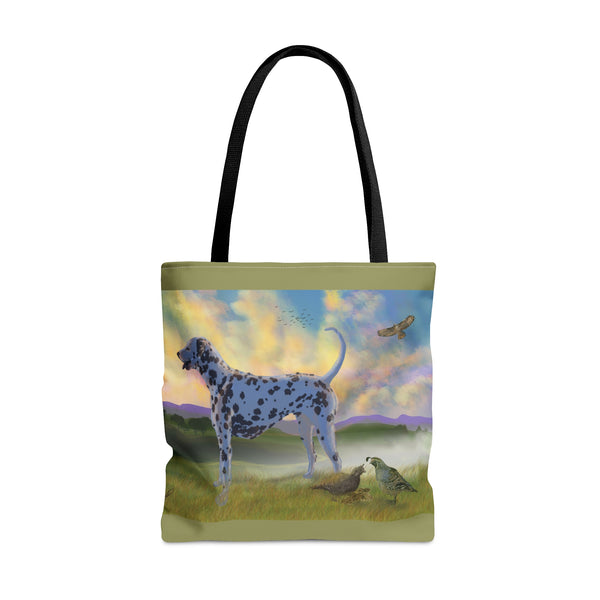 Dalmatian with Birds AOP Tote Bag