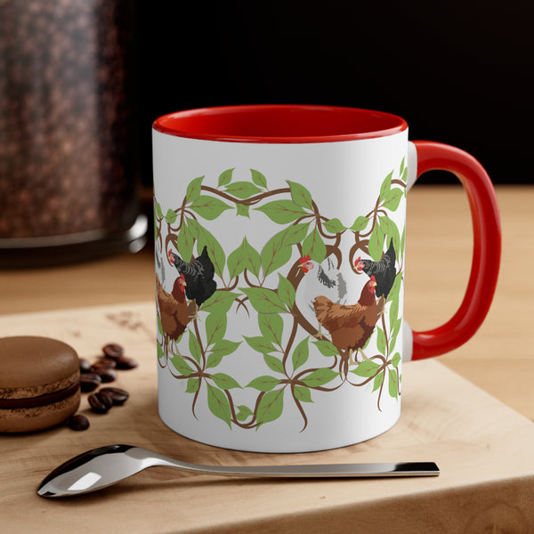 Three French Hens Accent Coffee Mug, 11oz