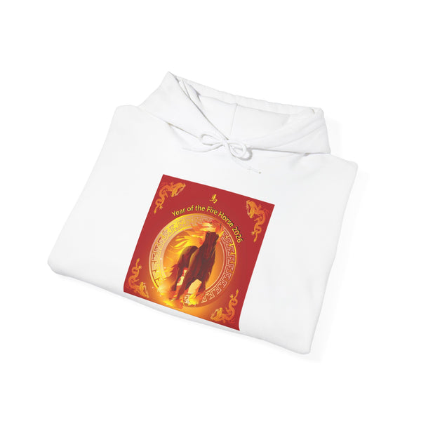 Lunar New Year of the Fire Horse Graphic Hooded Sweatshirt