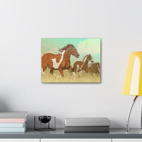 Wild Mustangs Gallery Wraps