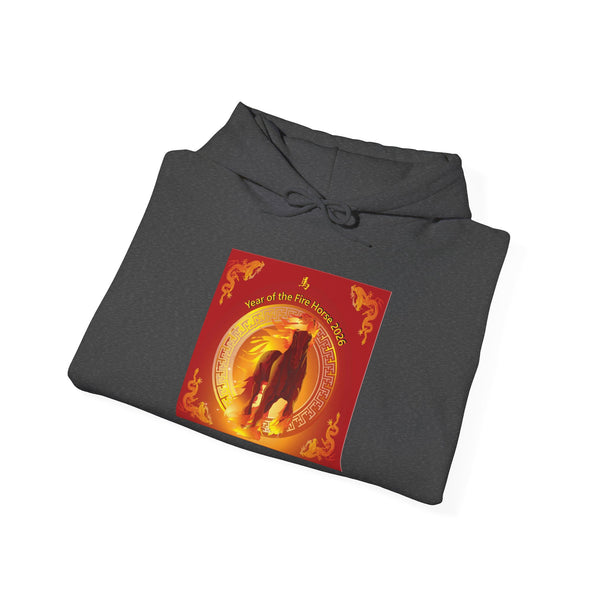 Lunar New Year of the Fire Horse Graphic Hooded Sweatshirt