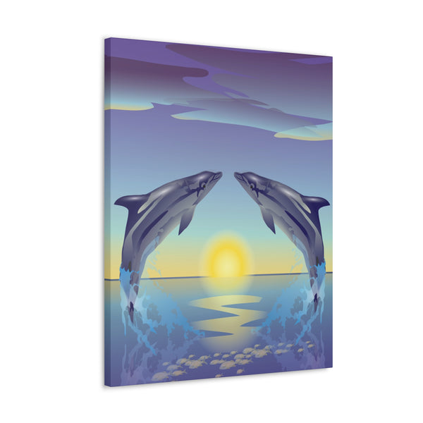 Dolphin Love Canvas Gallery Wraps
