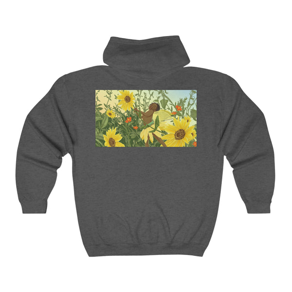 Sunflower Fairy Unisex Heavy Blend™ Full Zip Hooded Sweatshirt