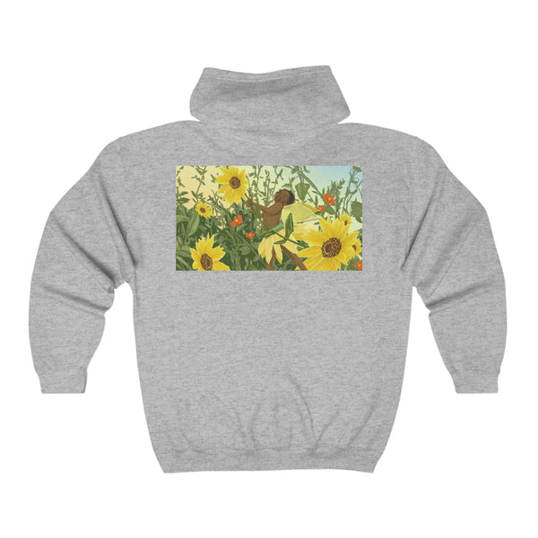 Sunflower Fairy Unisex Heavy Blend™ Full Zip Hooded Sweatshirt