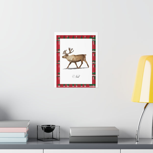 Noel Reindeer Premium Matte vertical posters