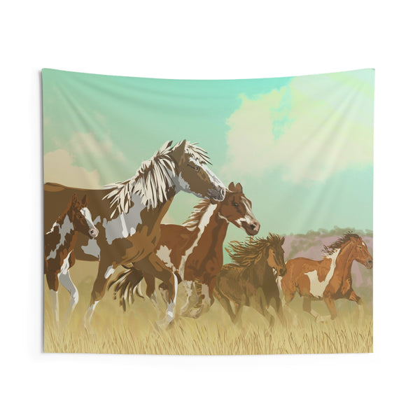 Mustang Family Indoor Wall Tapestries