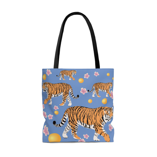 Bengal Tiger Blue Tote Bag