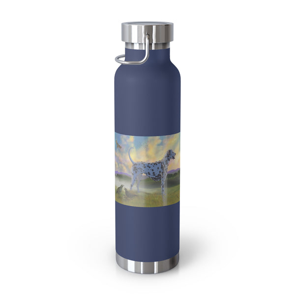 Dalmatian and Birds Copper Vacuum Insulated Bottle, 22oz