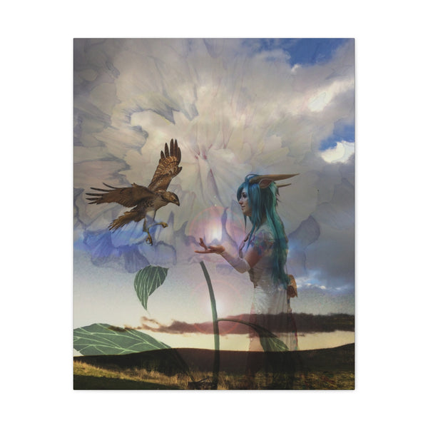 Hawk Goddess Canvas Gallery Wraps
