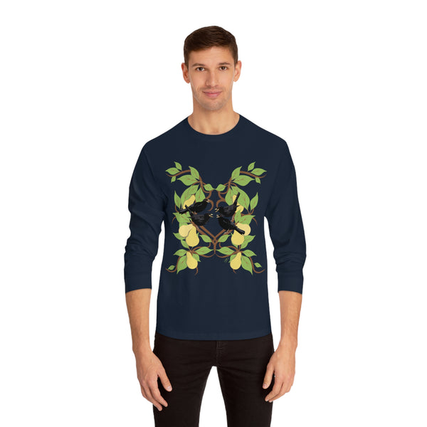 Four Colly Birds of Christmas Unisex Classic Long Sleeve T-Shirt