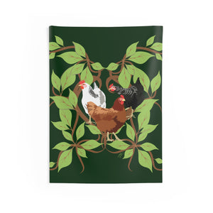 Three French Hens  Indoor Wall Tapestries