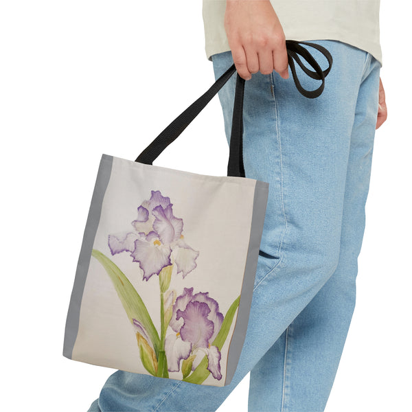 Purple Iris AOP Tote Bag