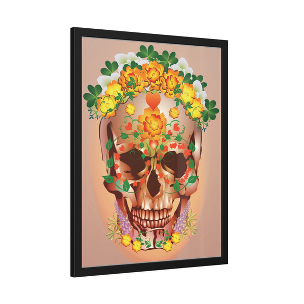 Dia de Muertos with Marigolds Framed Paper Posters