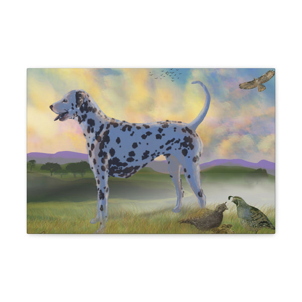 Dalmatian and Birds Canvas Gallery Wraps