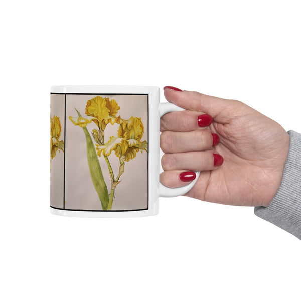 Yellow Iris Ceramic Mug 11oz