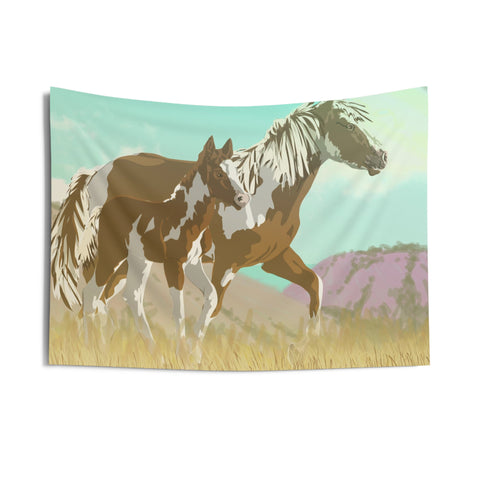 Mare and Colt Indoor Wall Tapestries