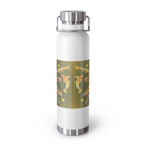 Ginkgo and Koi Copper Vacuum Insulated Bottle, 22oz