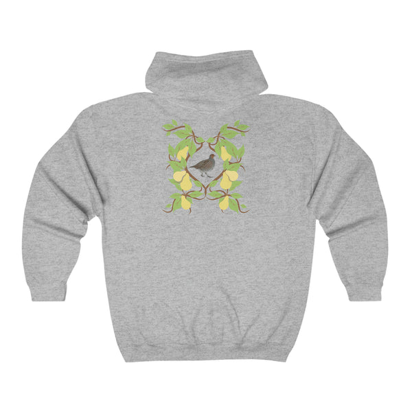 Partridge in a Pear Tree Unisex Heavy Blend™ Full Zip Hooded Sweatshirt