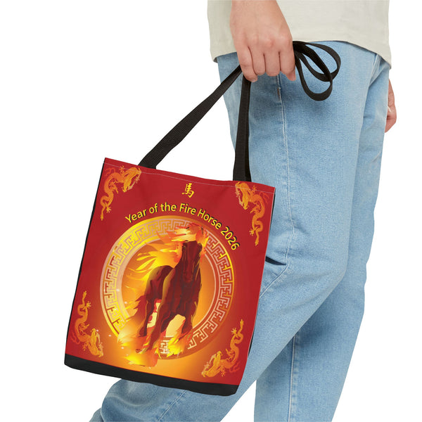 Fire Horse Year Tote Bag – 2026 Lunar New Year Zodiac Tote
