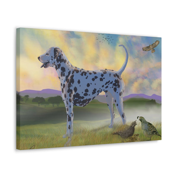 Dalmatian and Birds Canvas Gallery Wraps