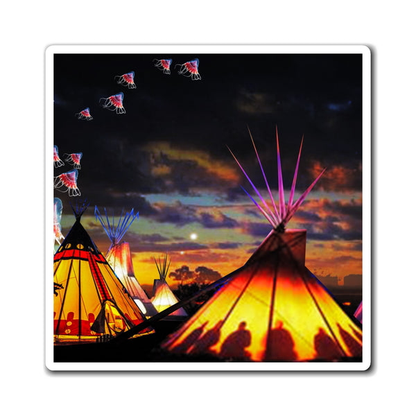 Glowing Teepees Magnet