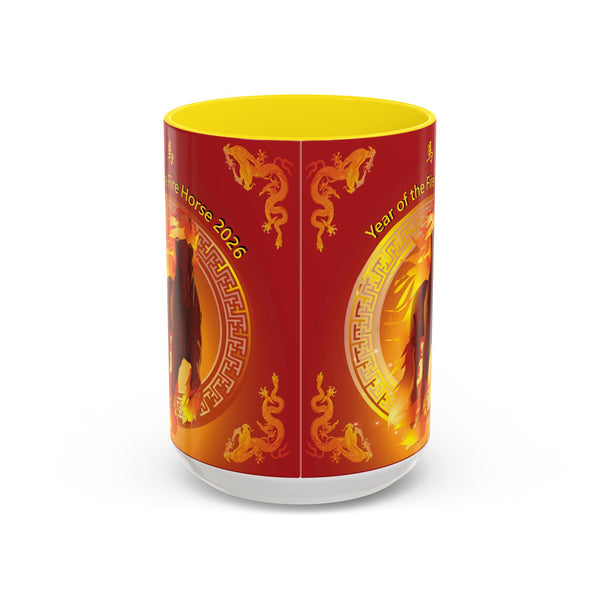 Year of the Fire Horse Coffee Mug – 2026 Chinese Zodiac Accent Mug