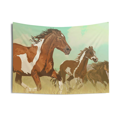 Wild Mustangs Indoor Wall Tapestries